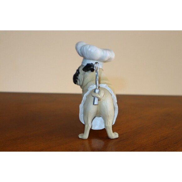 Westland Giftware PUGNACIOUS Pug CHEF Baker Figure Whisk Tail Small Blemishes - Picture 5 of 11